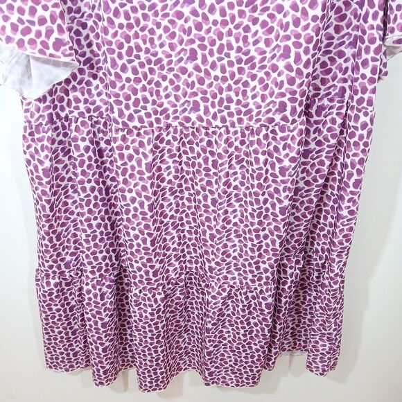 Animal Print Purple White Dress Plus Size - Picture 7 of 7